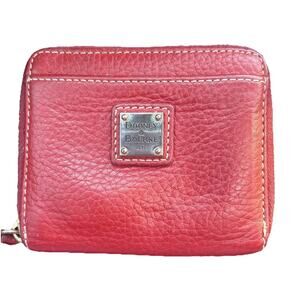 Dooney & Bourke Wallet Red pebble leather Zip around